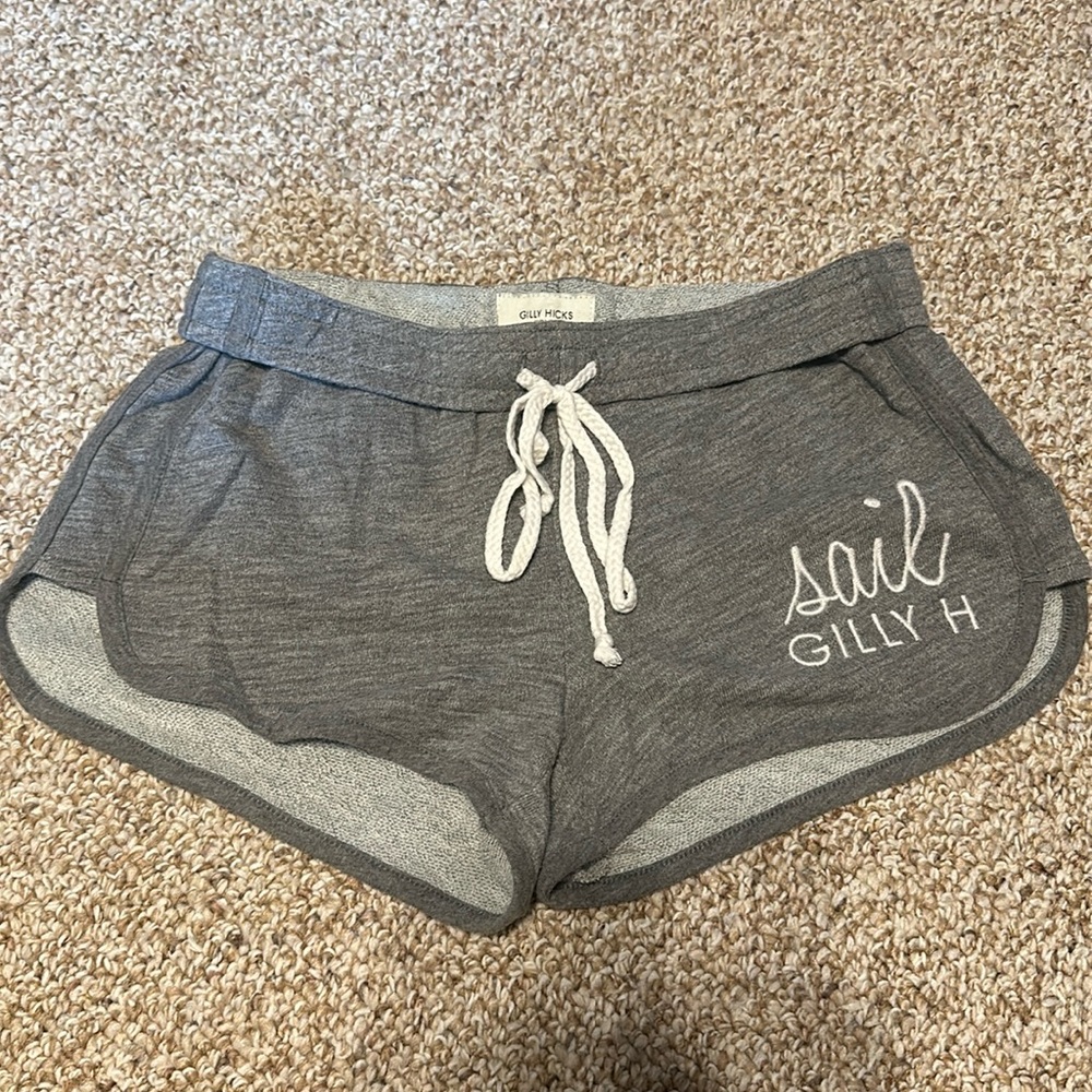 Gilly hicks gray lounge shorts. Size Xs. Fold over waistband with drawstring.